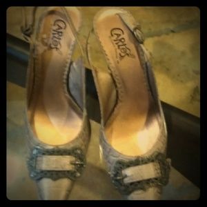 Size 7 Carlos Santana Elegant sling back heels